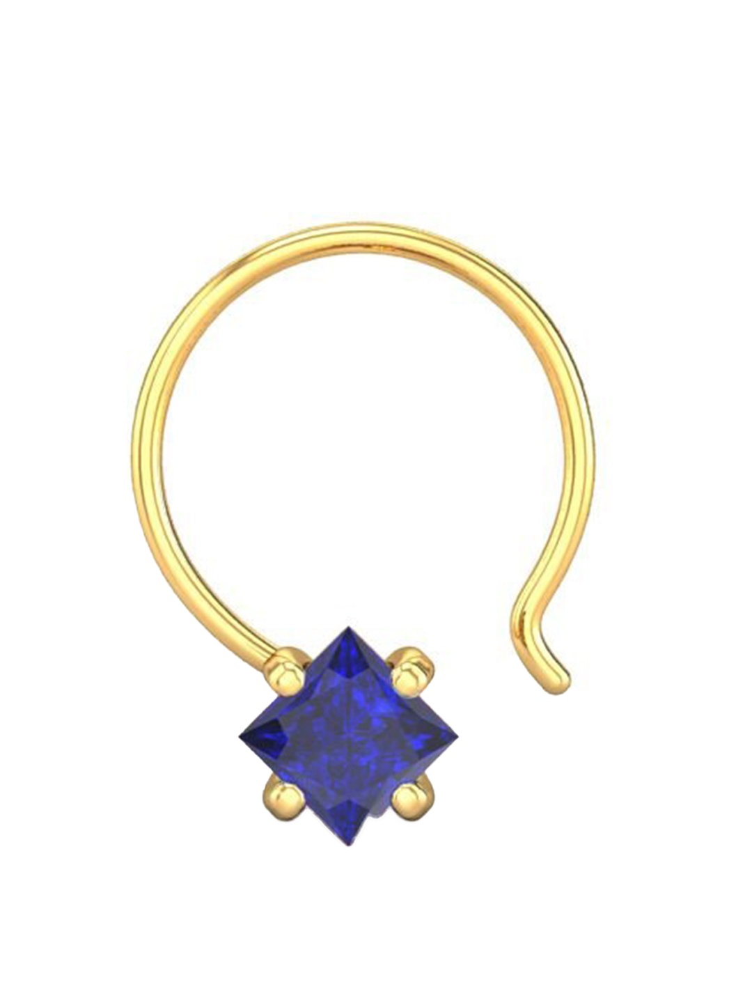 

CANDERE A KALYAN JEWELLERS COMPANY 18KT Gold Gemstone-Studded Nose Pin-0.25gm