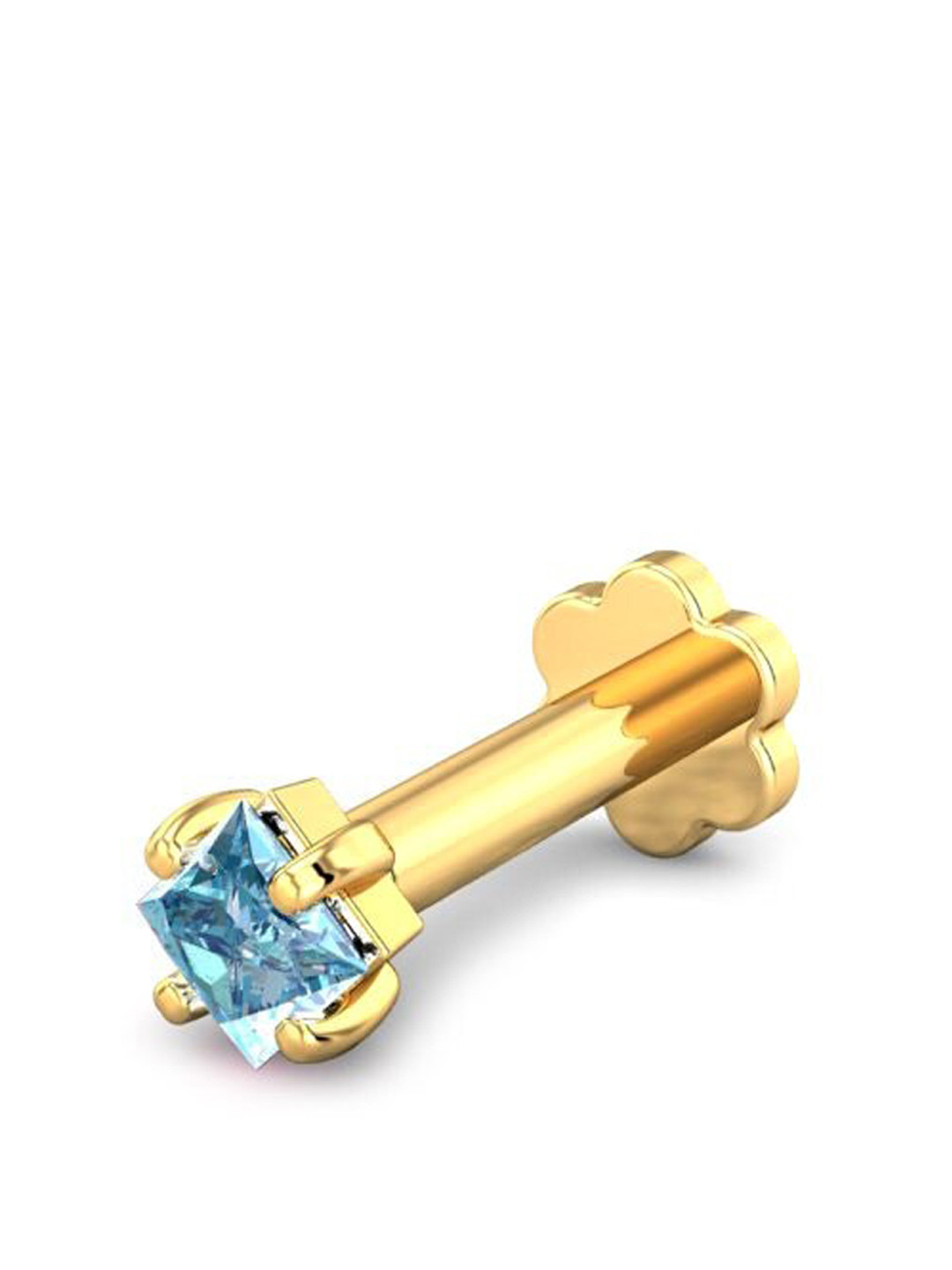 

CANDERE A KALYAN JEWELLERS COMPANY 18KT Gold Gemstone-Studded Nose Pin-0.3gm
