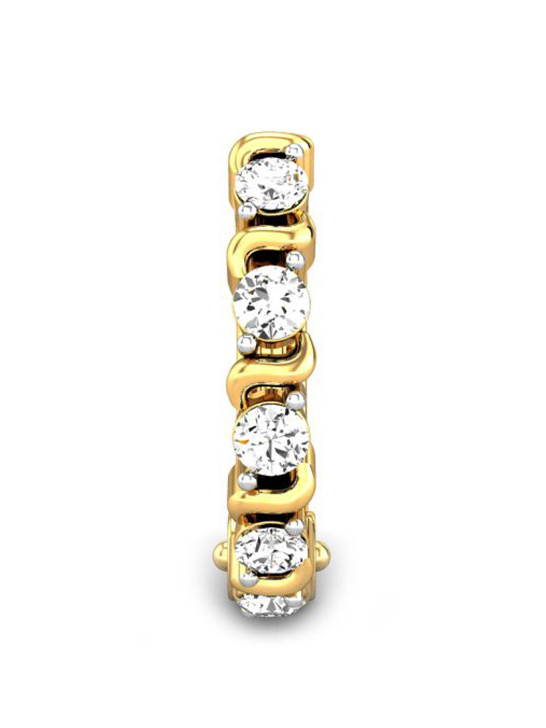 

CANDERE A KALYAN JEWELLERS COMPANY 18KT Gold Diamond Studded Nosepin-0.44gm