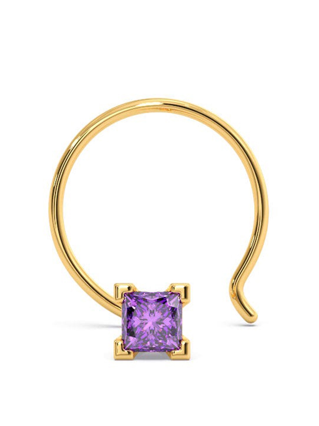 

CANDERE A KALYAN JEWELLERS COMPANY 18KT Gold Gemstone-Studded Nose Pin-0.2gm