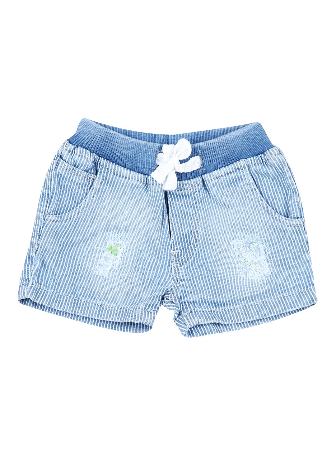 

Gini and Jony Infants Blue Striped Regular Fit Shorts