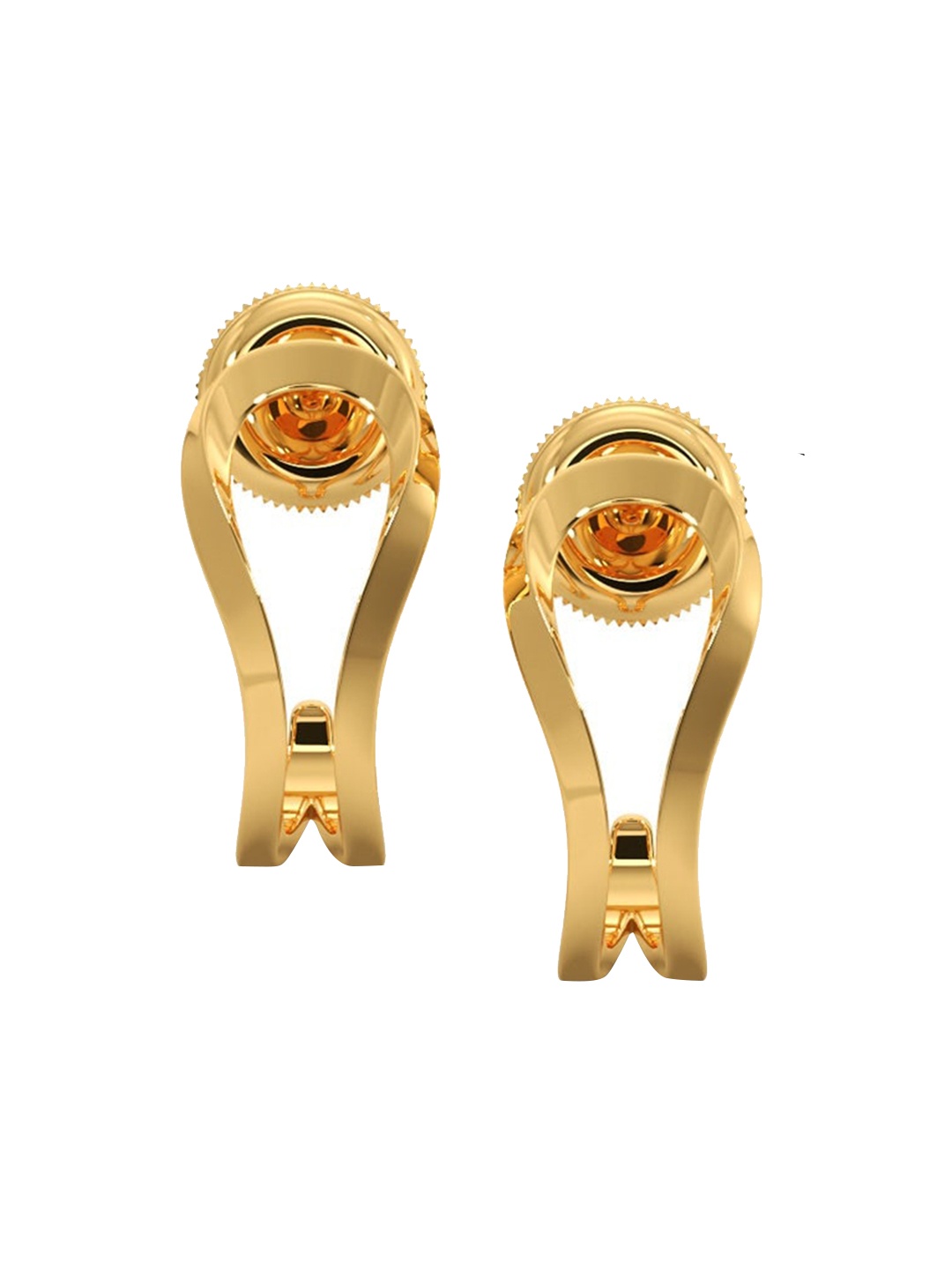 

CANDERE A KALYAN JEWELLERS COMPANY 18KT Gold BIS Hallmark Earrings-1.8 g