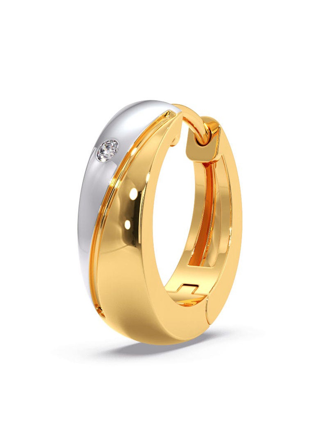 

CANDERE A KALYAN JEWELLERS COMPANY Men 18KT BIS Hallmark Gold Diamond Earrings - 1.87 g
