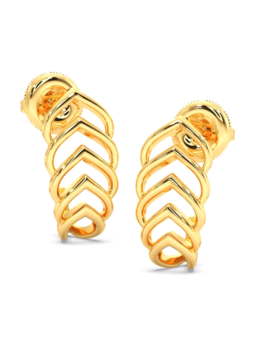 

CANDERE A KALYAN JEWELLERS COMPANY 18KT BIS Hallmark Gold Earrings-2.8 g