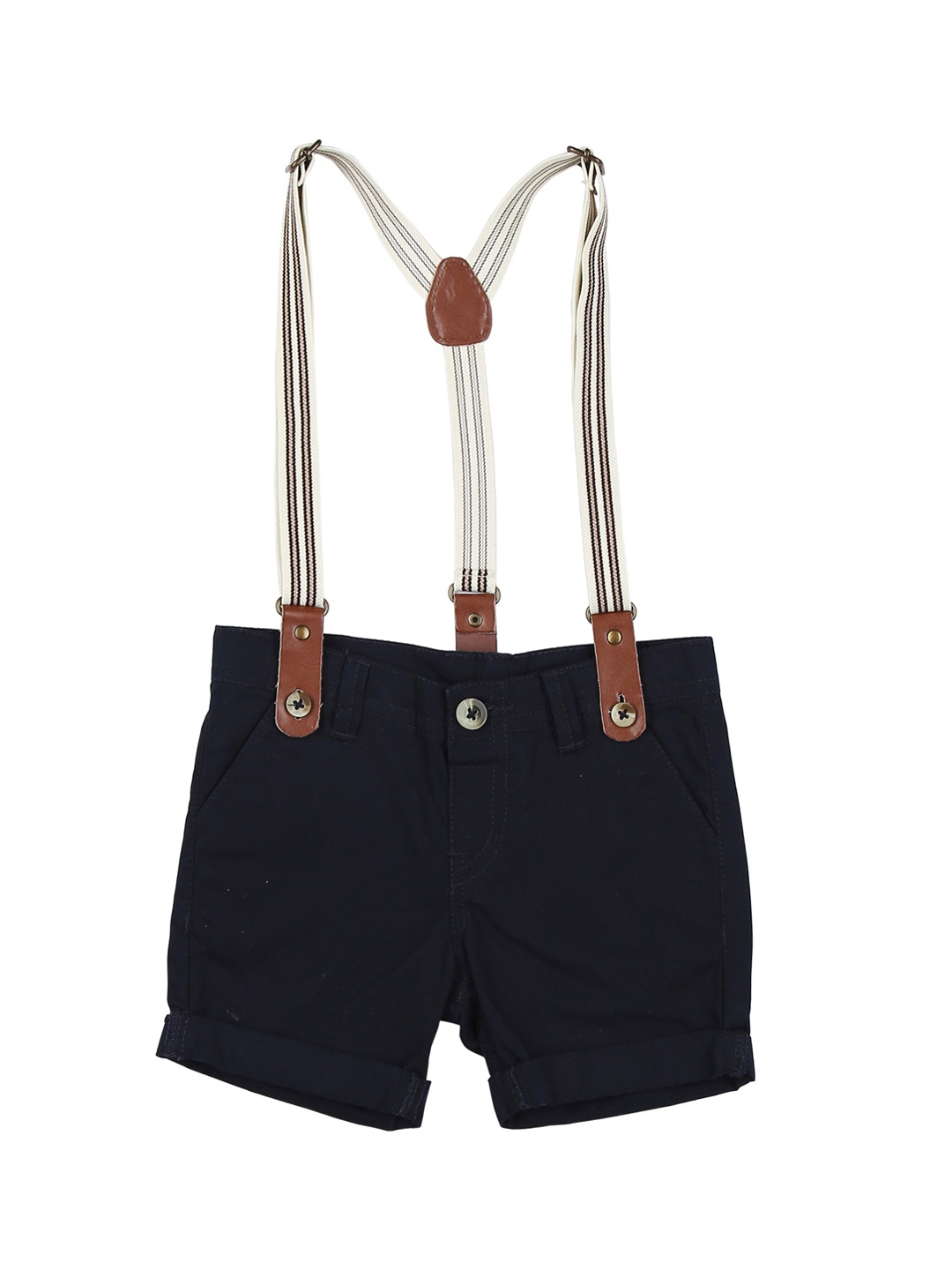 

Gini and Jony Boys Blue Solid Regular Fit Shorts