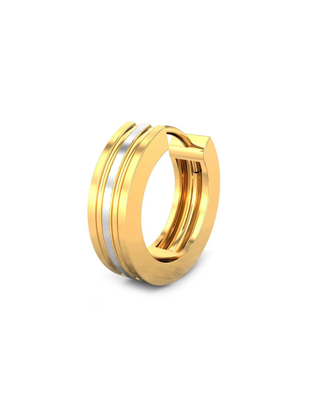 

CANDERE A KALYAN JEWELLERS COMPANY Men 18KT BIS Hallmark Gold Hoop Earring-2.61 g