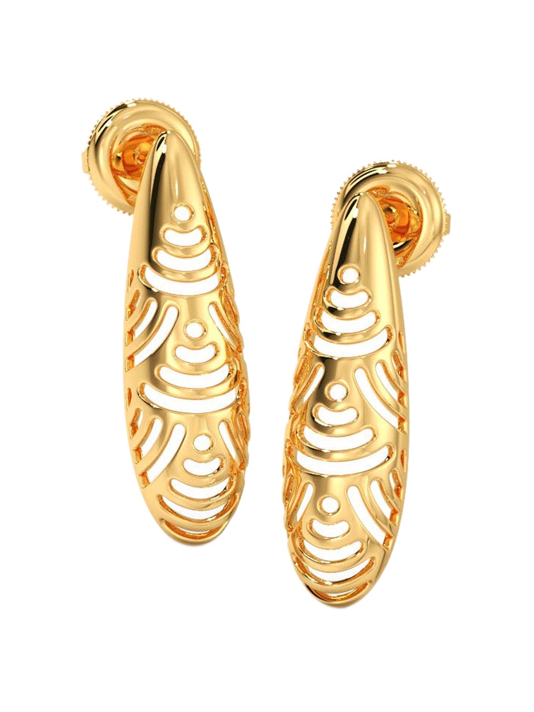 

CANDERE A KALYAN JEWELLERS COMPANY 18KT BIS Hallmark Gold Earrings-2.94 g