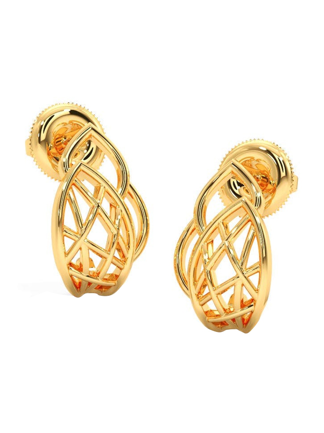 

CANDERE A KALYAN JEWELLERS COMPANY 18KT BIS Hallmark Gold Earrings-2 g