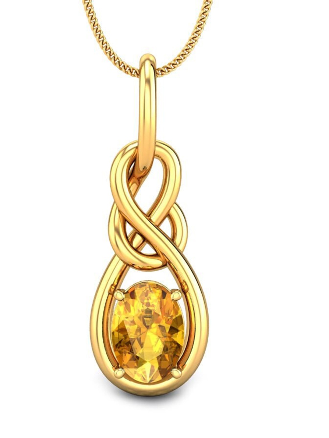 

CANDERE A KALYAN JEWELLERS COMPANY 18KT BIS Hallmark Gold Gemstone Pendant-1.65gm