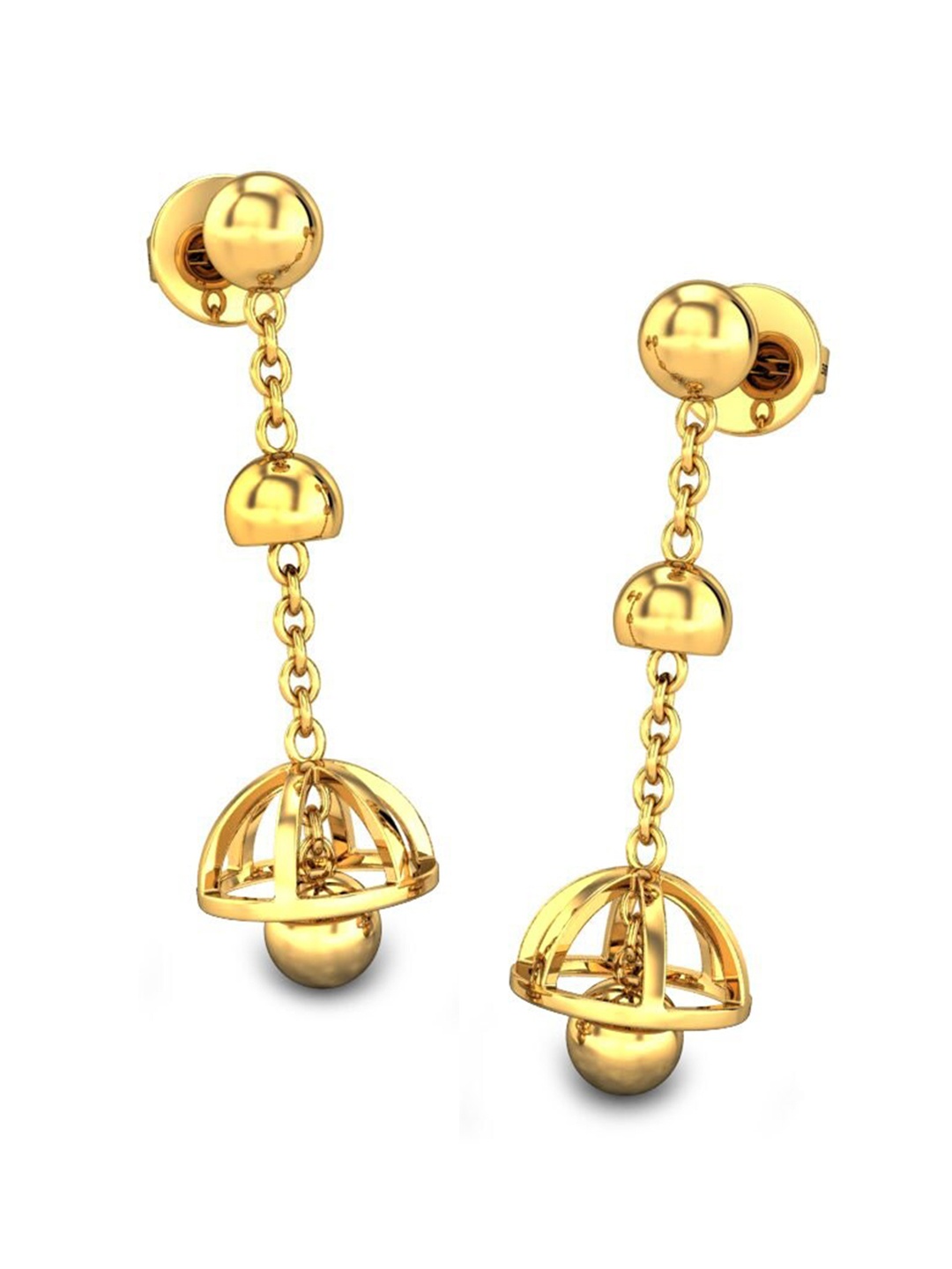 

CANDERE A KALYAN JEWELLERS COMPANY 18KT BIS Hallmark Gold Earrings-3.0gm