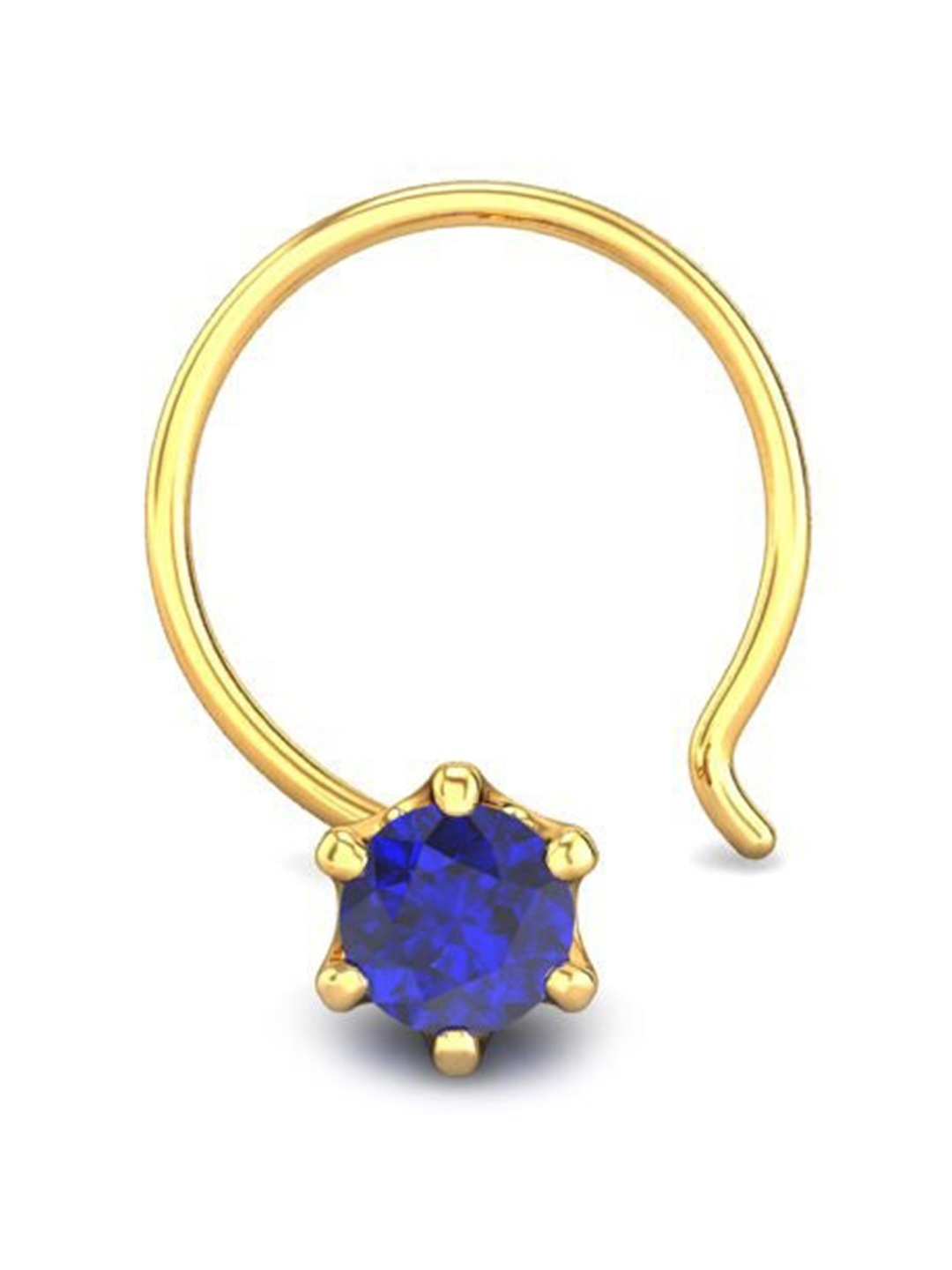 

CANDERE A KALYAN JEWELLERS COMPANY 18KT Gold Gemstone-Studded Nose Pin-0.25gm