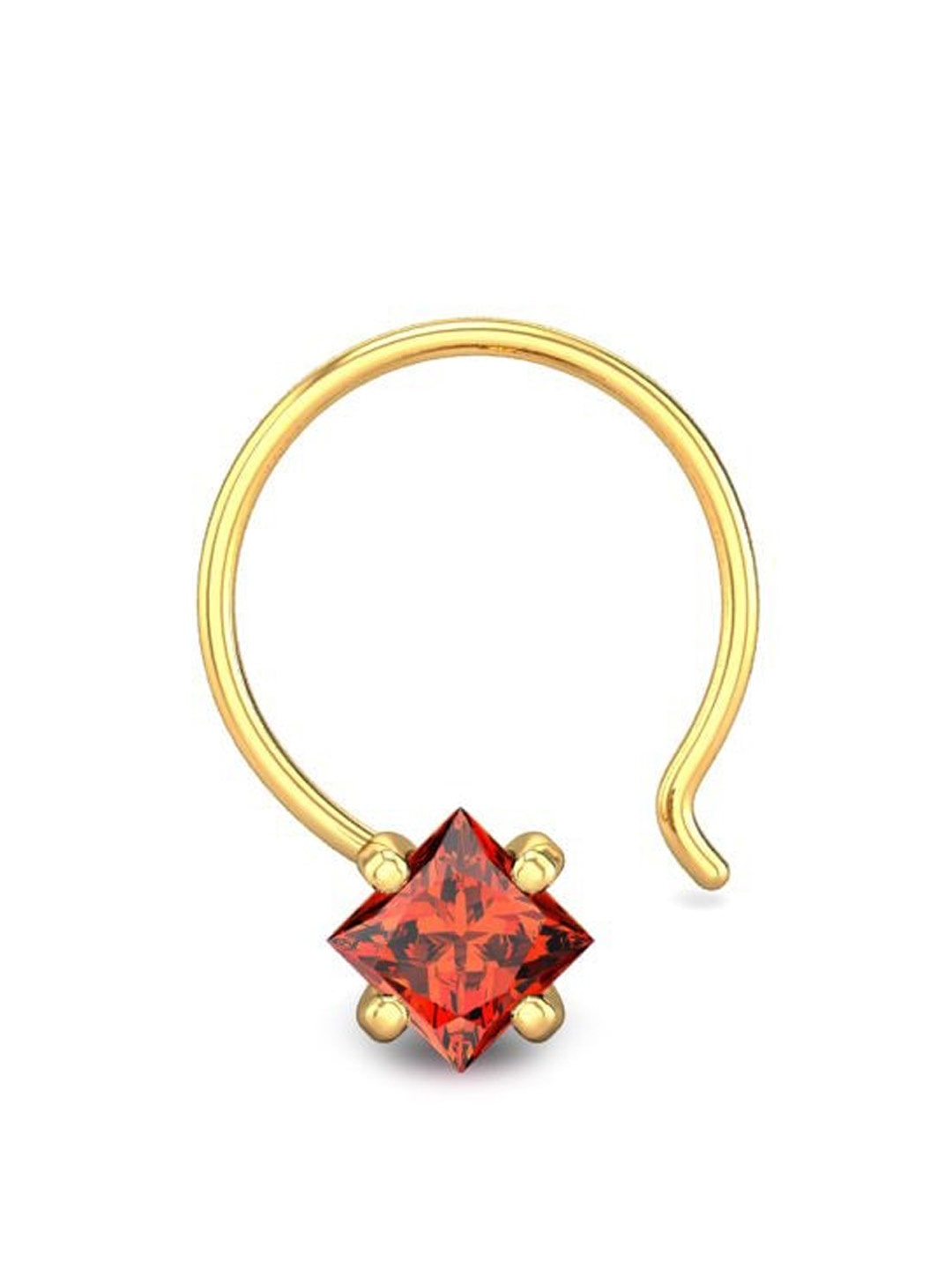 

CANDERE A KALYAN JEWELLERS COMPANY 18KT Gold Gemstone-Studded Nose Pin-0.25gm