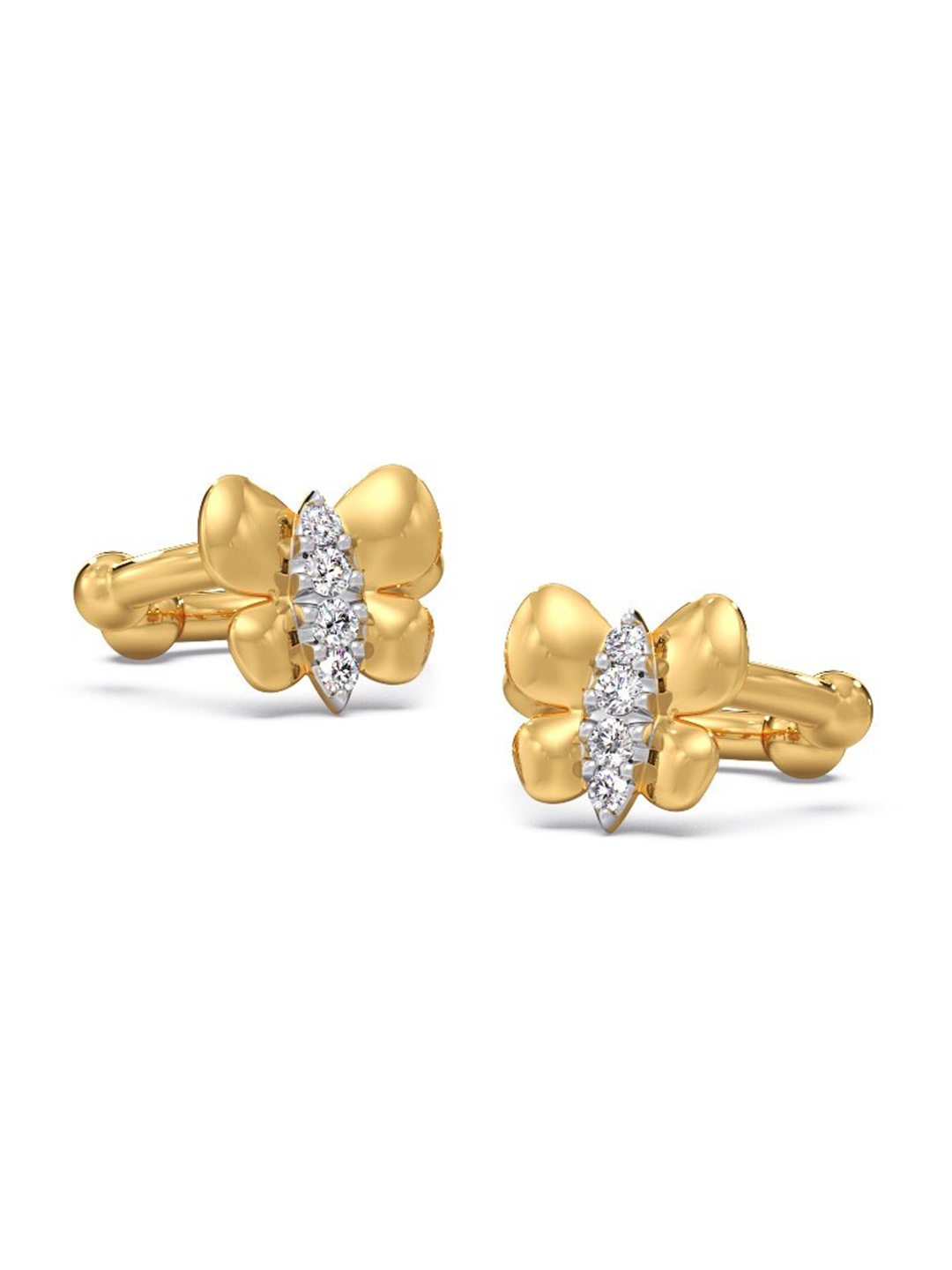 

CANDERE A KALYAN JEWELLERS COMPANY 18KT Gold BIS Hallmark Diamond Earrings - 1.34 g