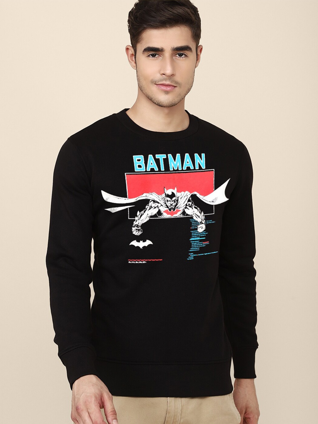 

Free Authority Batman Printed Cotton Sweatshirt, Black