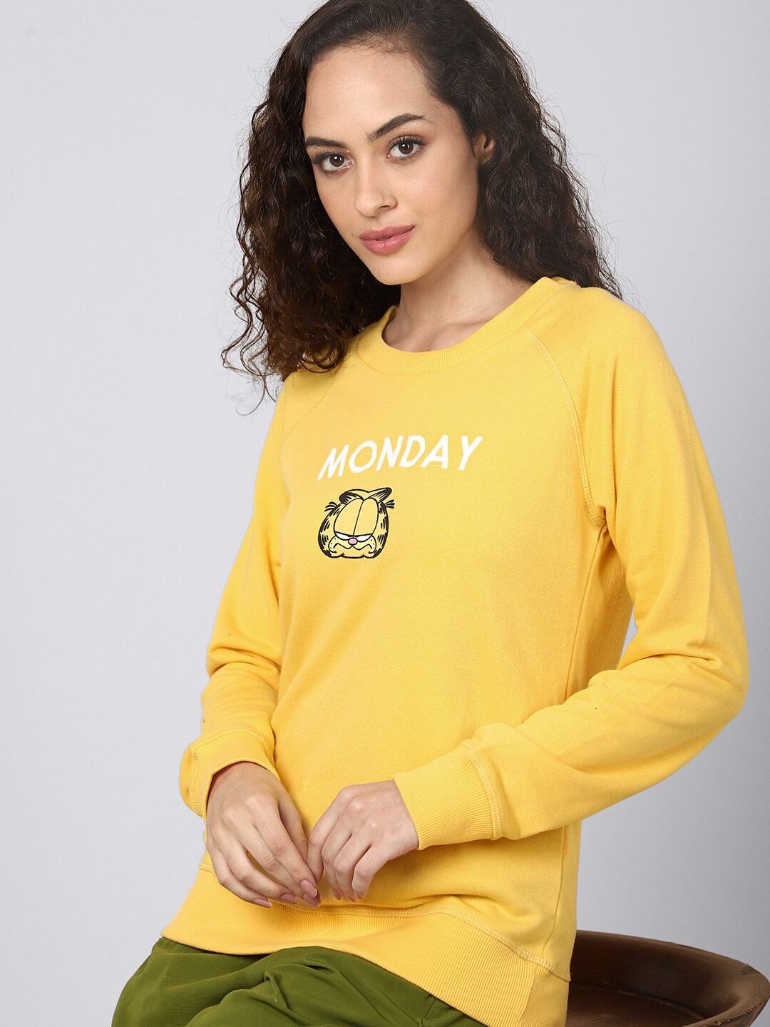 

Free Authority Garfield Printed Cotton Sweatshirt, Yellow