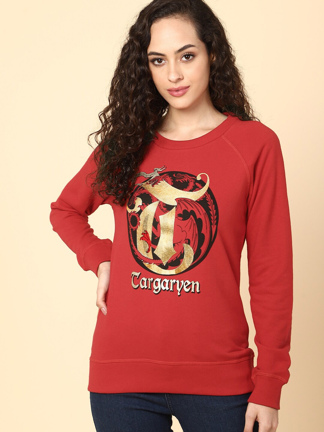 

Free Authority Game Of Thrones Printed Cotton Sweatshirt, Red