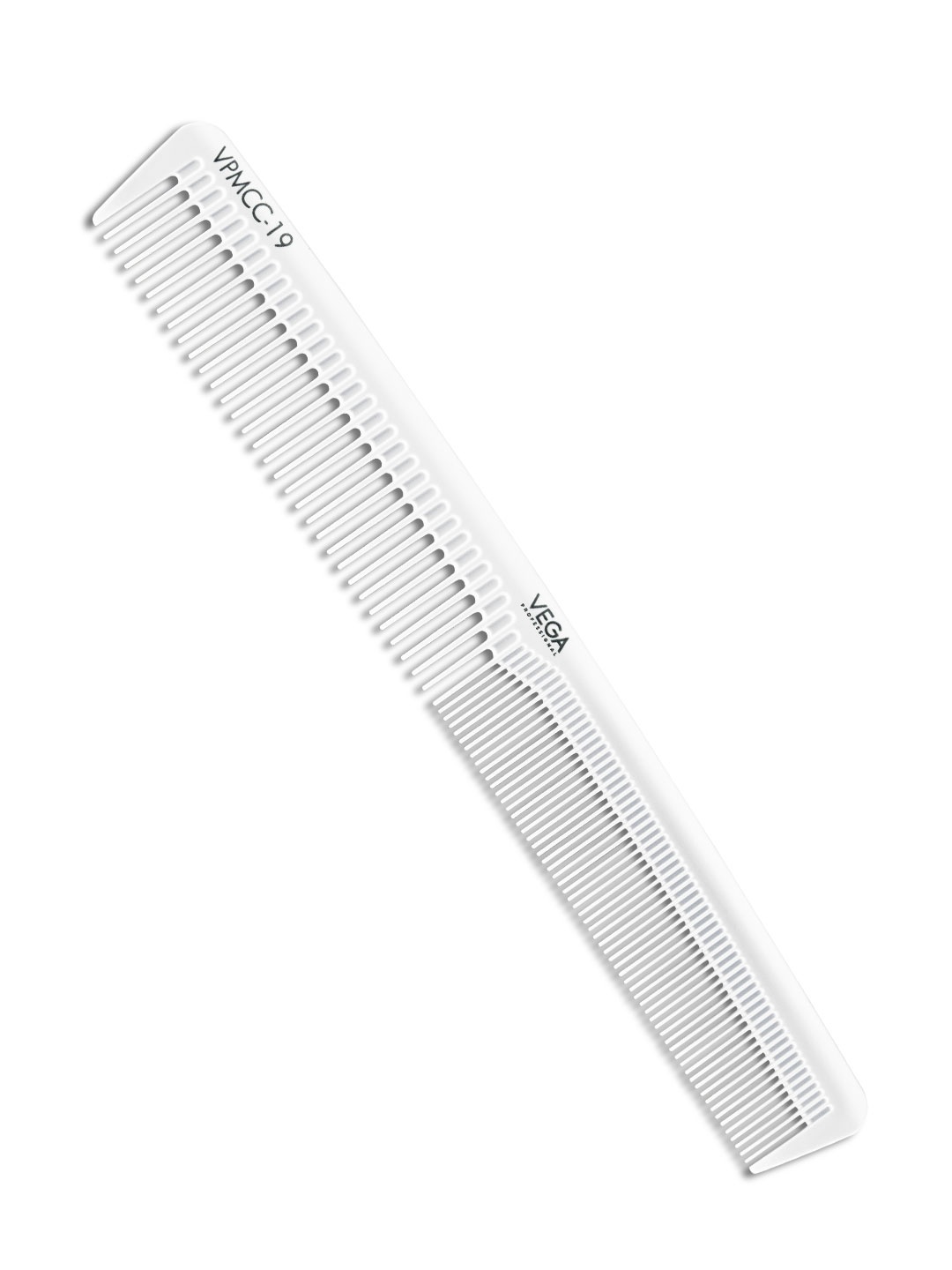 

VEGA PROFESSIONAL VPMCC-19 Carbon Anti-Static Cutting Comb 6.75" - White Line