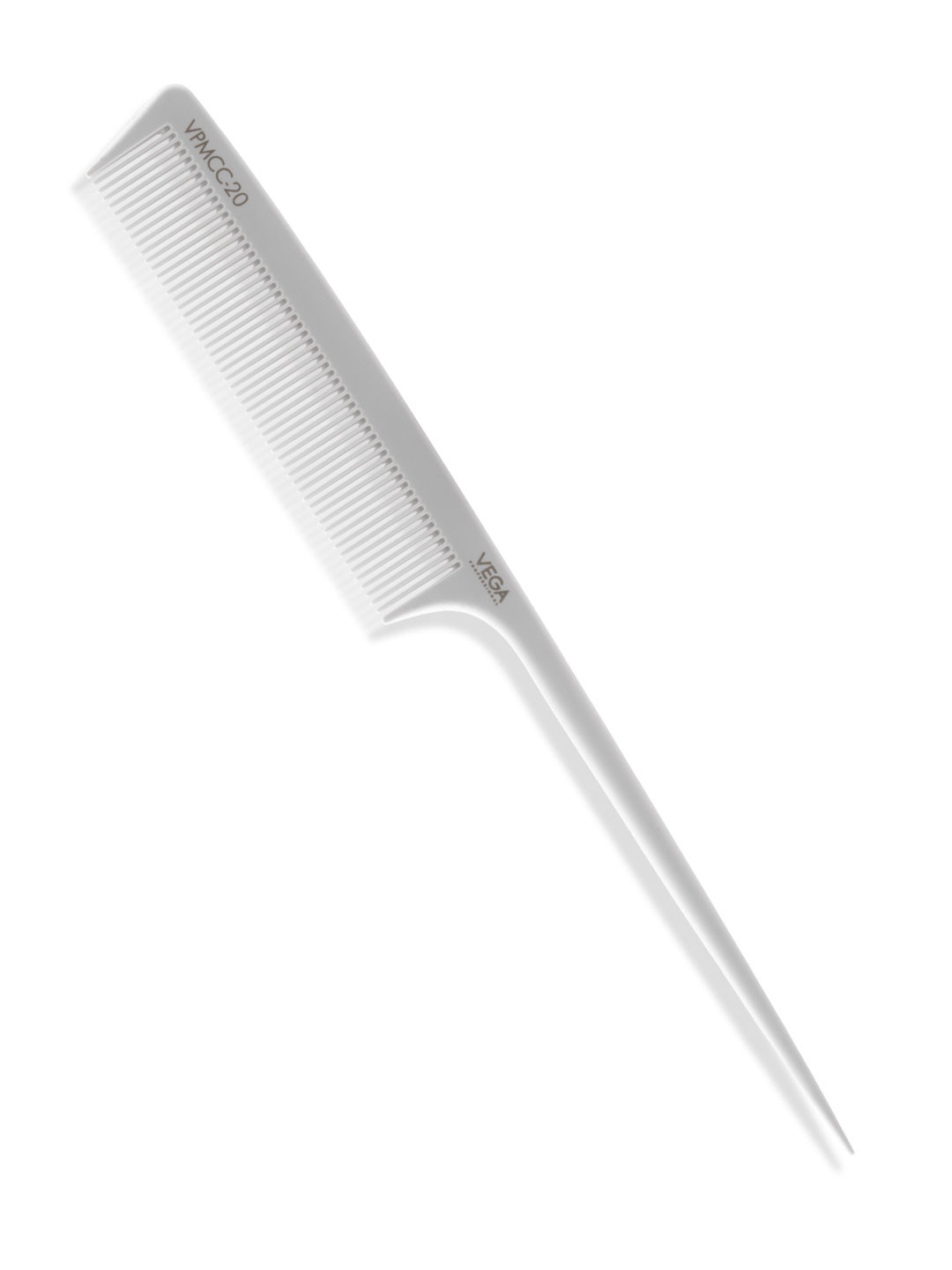 

VEGA PROFESSIONAL VPMCC-20 Carbon Anti-Static Rat Tail Comb - White Line