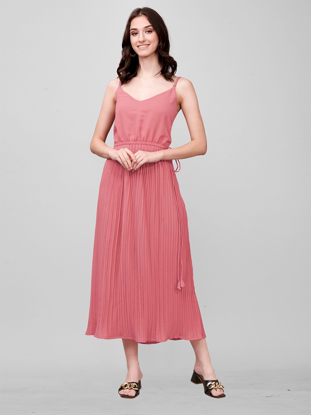 

Nivah Fashion Georgette Fit & Flare Dress, Coral