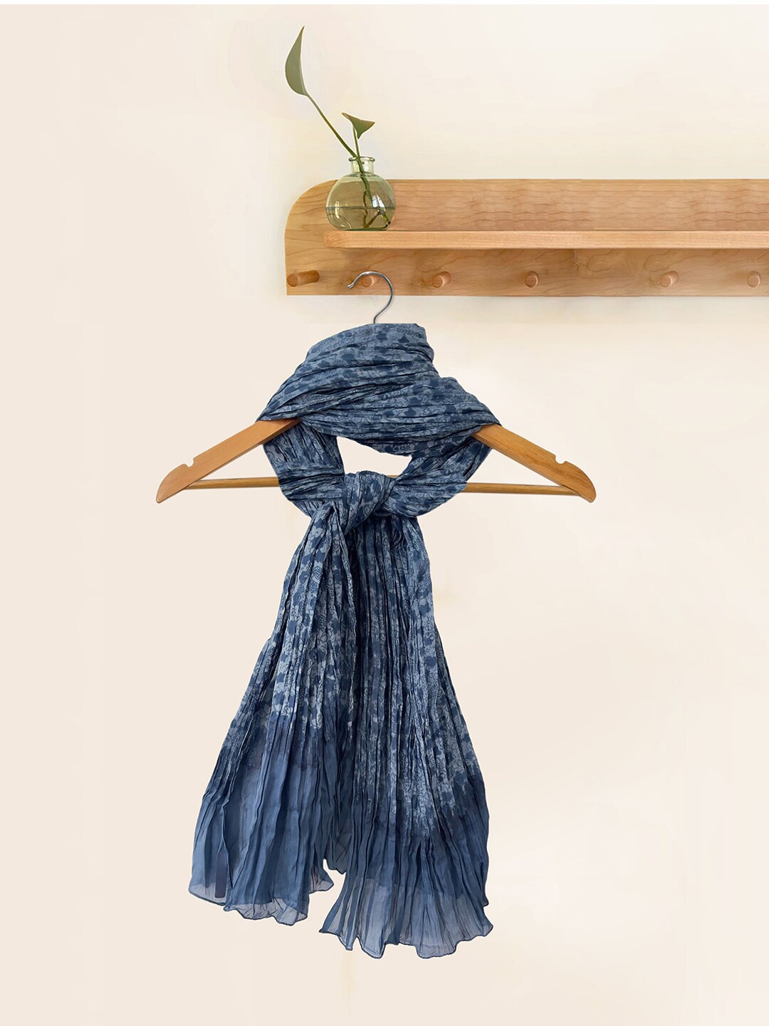 

Ayesha Floral Printed Ombre Scarf, Blue