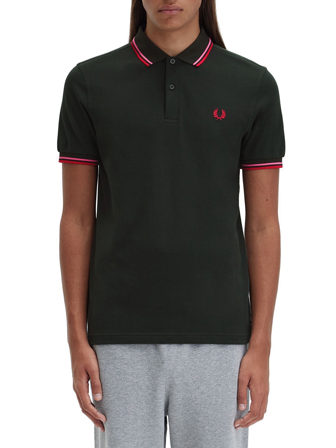 

Fred Perry Polo Collar Cotton T-shirt, Black