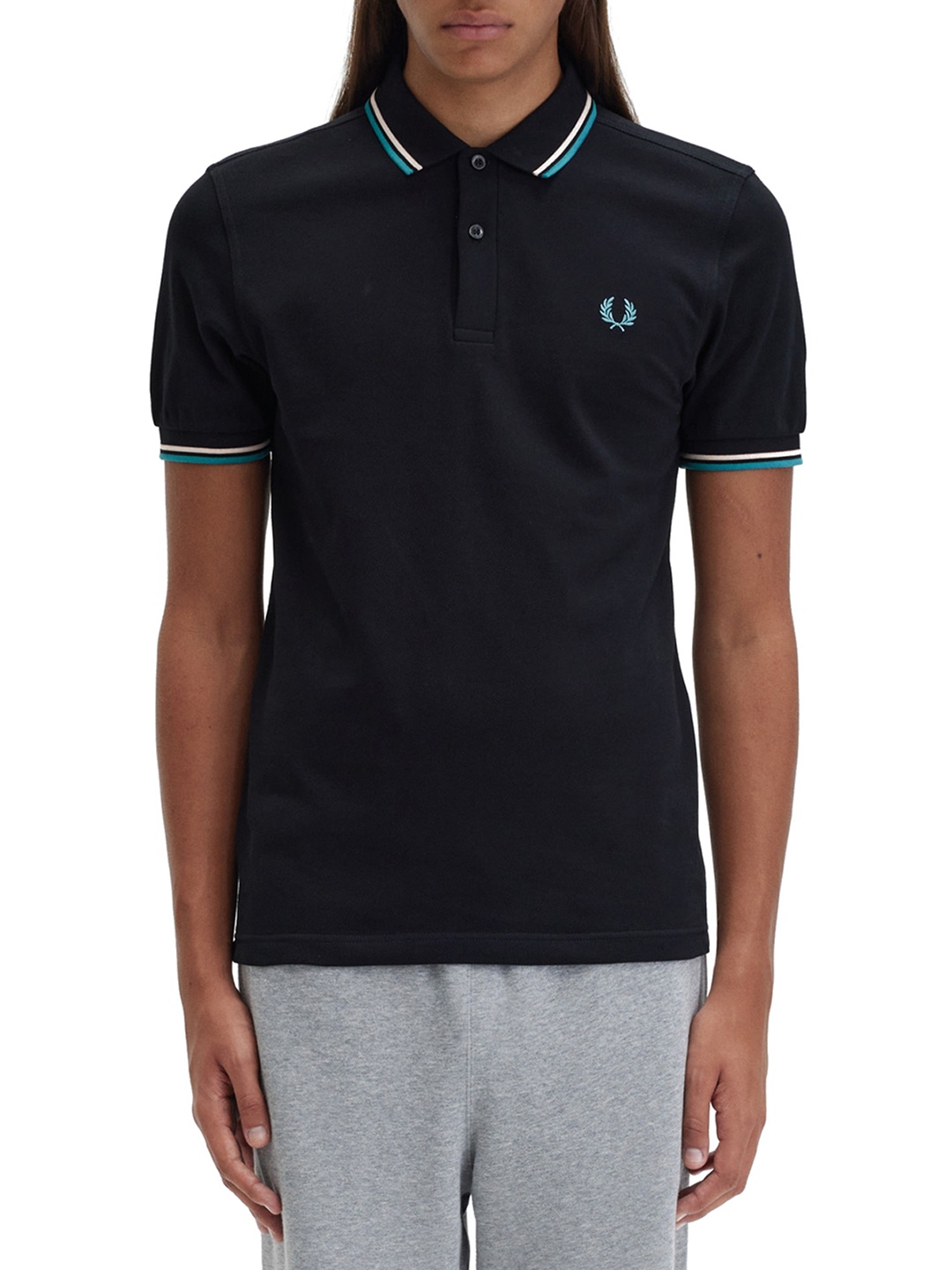 

Fred Perry Polo Collar Short Sleeves Cotton T-shirt, Black