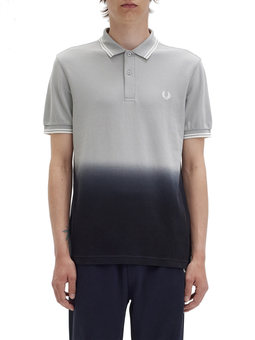 

Fred Perry Dyed Polo Collar Cotton T-shirt, Grey