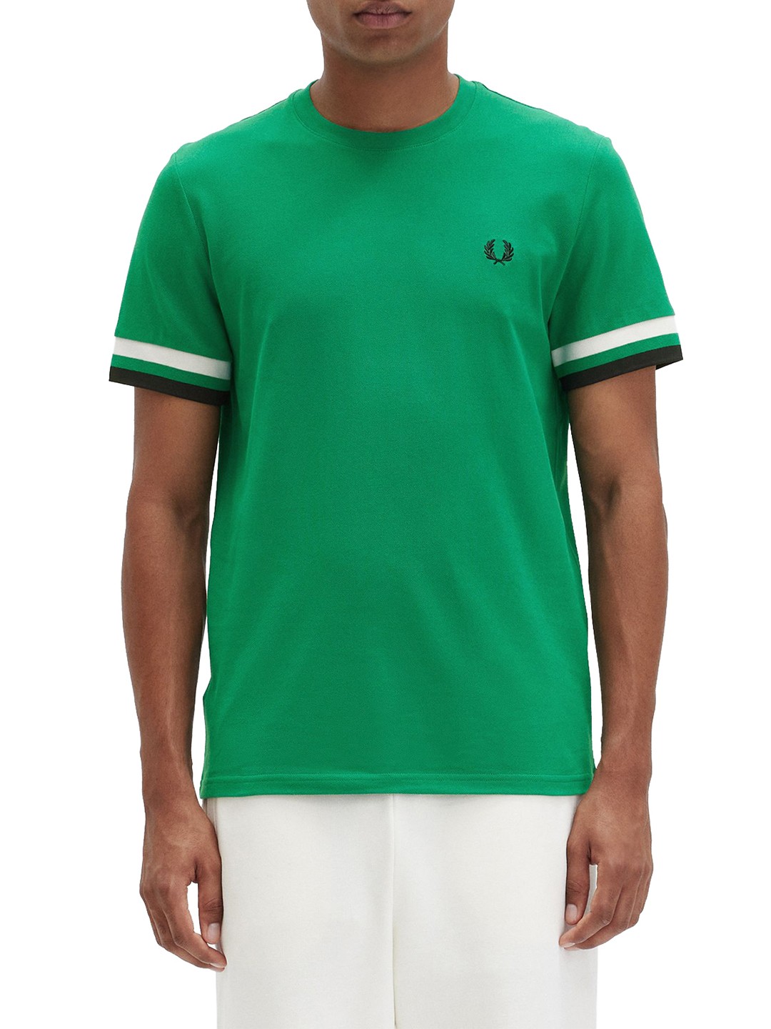 

Fred Perry Round Neck Short Sleeves Cotton Casual T-shirt, Green
