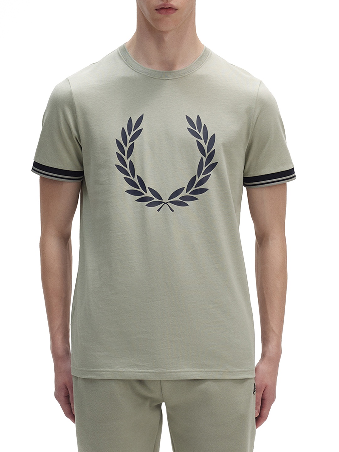 

Fred Perry Round Neck Short Sleeves Cotton T-shirt, Grey