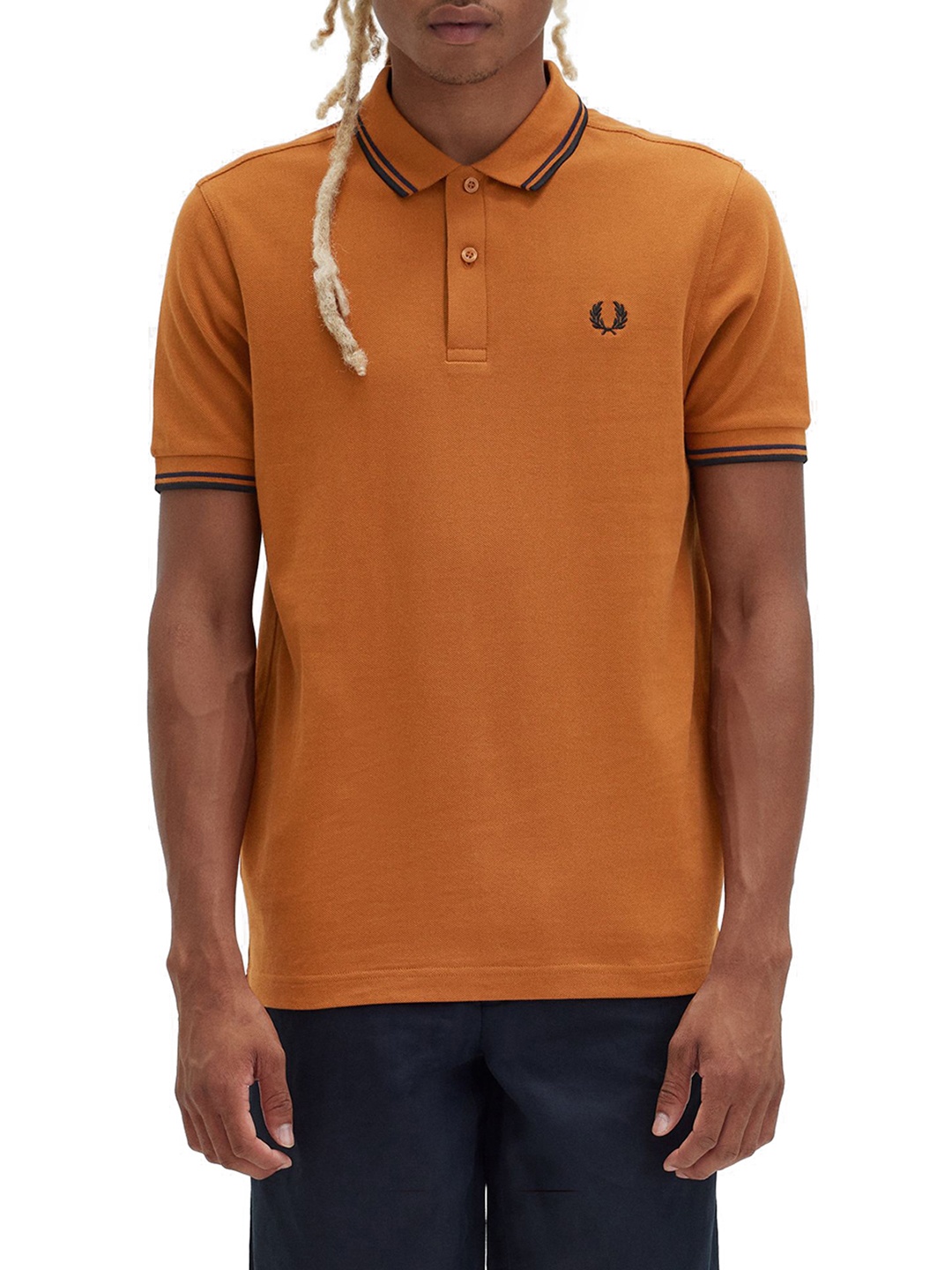 

Fred Perry Polo Collar Short Sleeves Cotton T-shirt, Orange