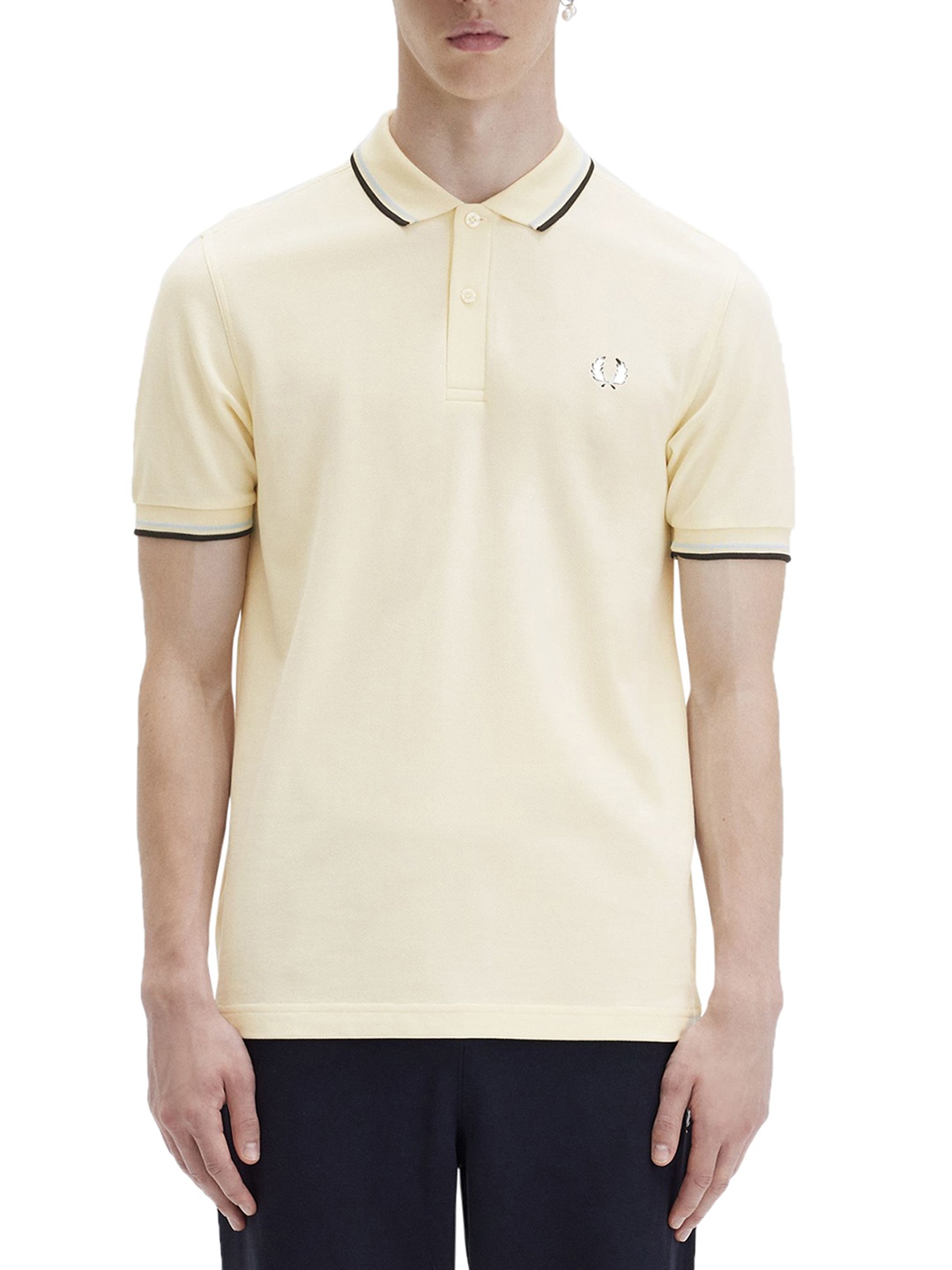 

Fred Perry Polo Collar Cotton T-shirt, Cream