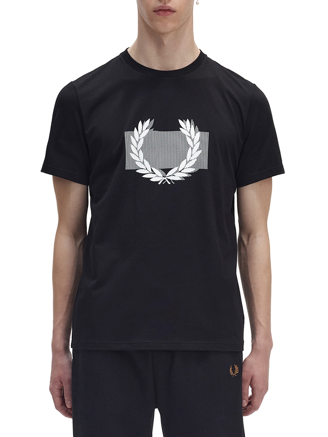 

Fred Perry Graphic Printed Cotton T-shirt, Black