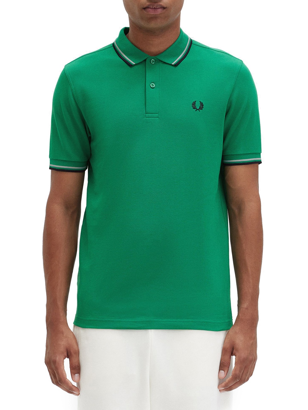 

Fred Perry Polo Collar Short Sleeves Cotton T-shirt, Green