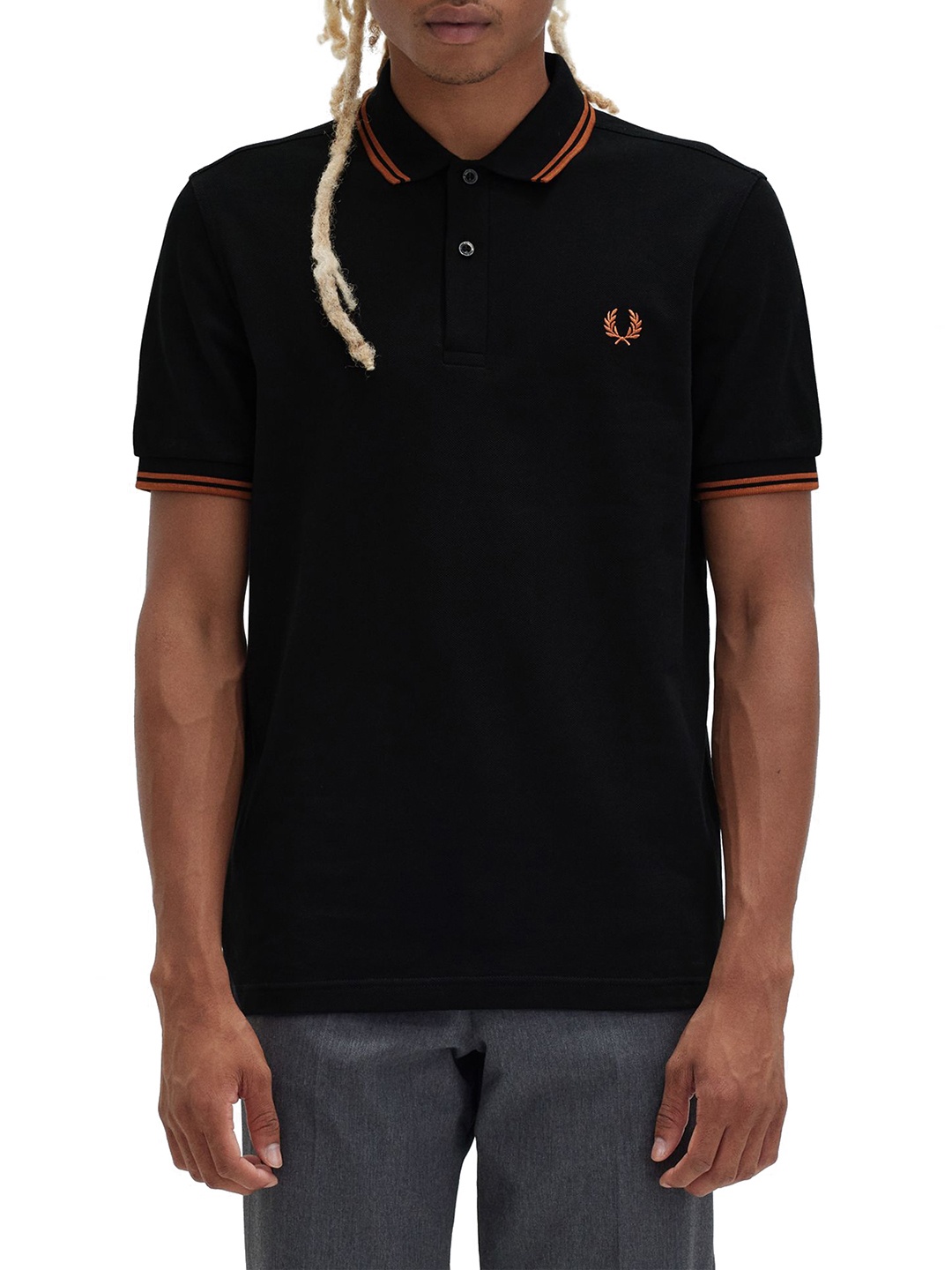 

Fred Perry Polo Collar Short Sleeves Cotton T-shirt, Black