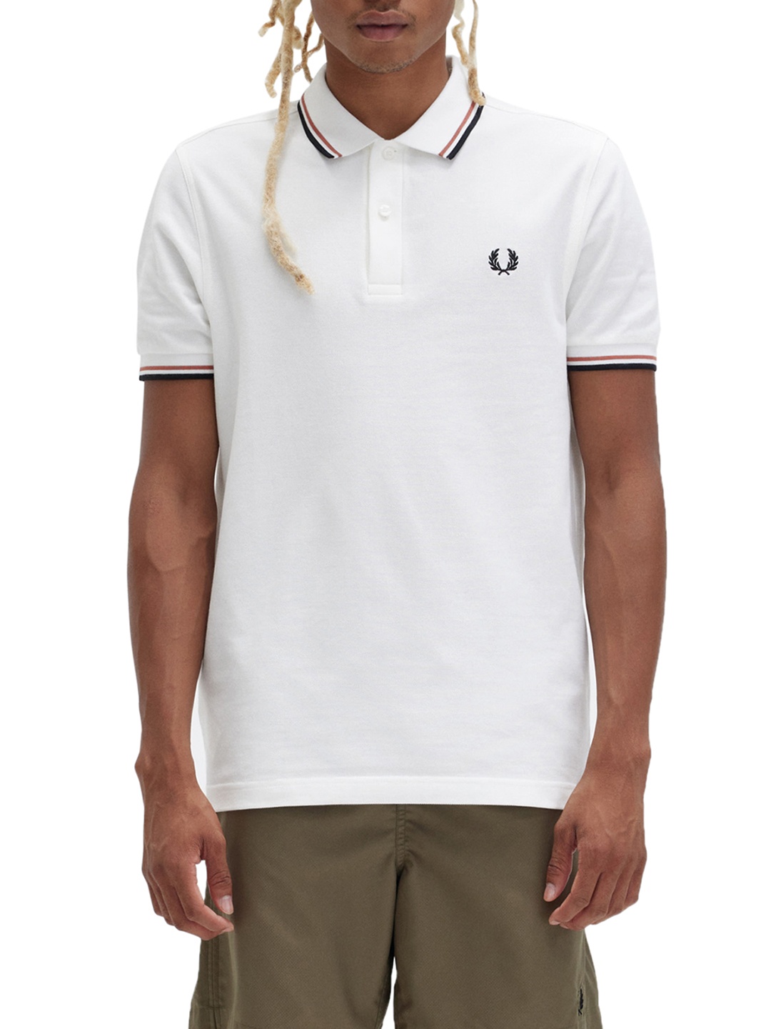 

Fred Perry Polo Collar Cotton T-shirt, White