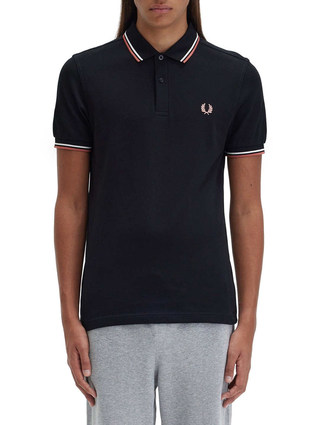 

Fred Perry Polo Collar Cotton T-shirt, Black
