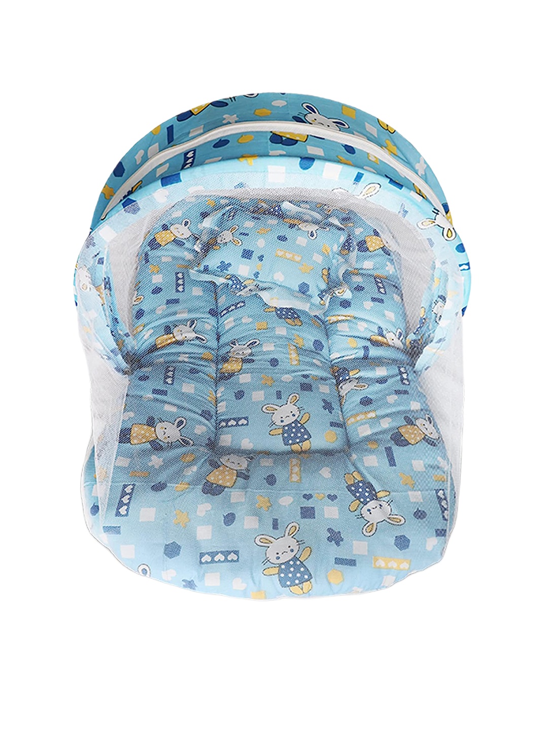 

BeyBee Infants Printed Baby Bed Sets With Mosquito Net, Blue