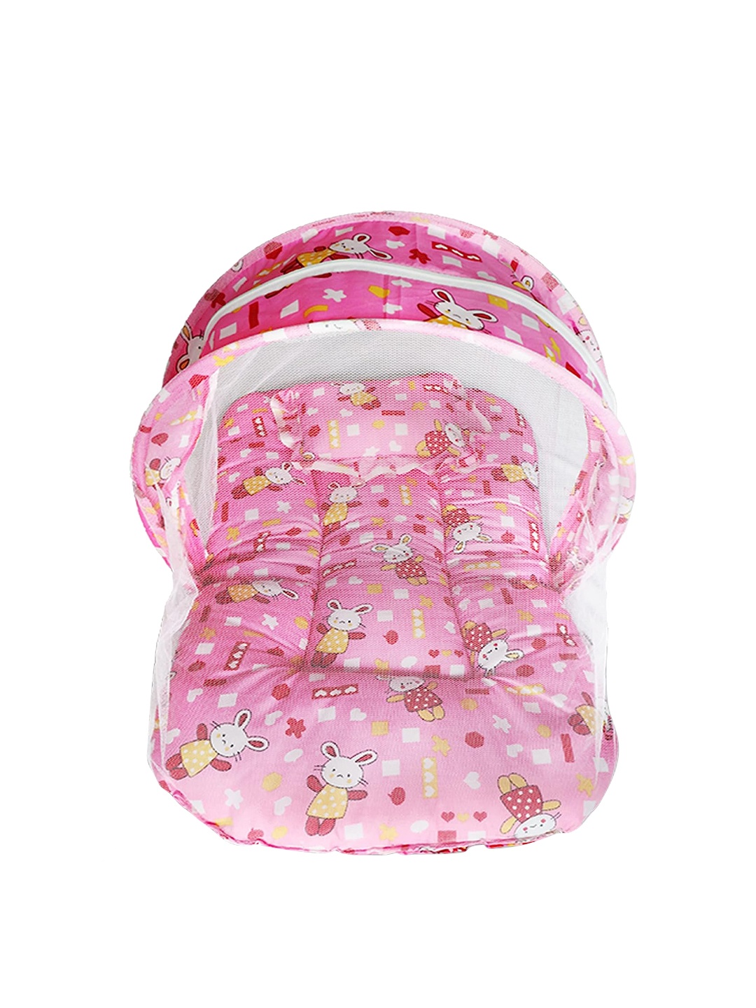 

BeyBee Infants Printed Baby Bed Sets With Mosquito Net, Pink