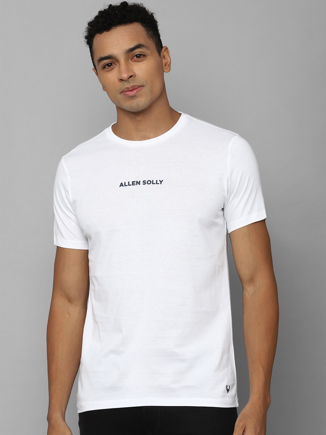 

Allen Solly Typography Printed Pure Cotton T-shirt, White