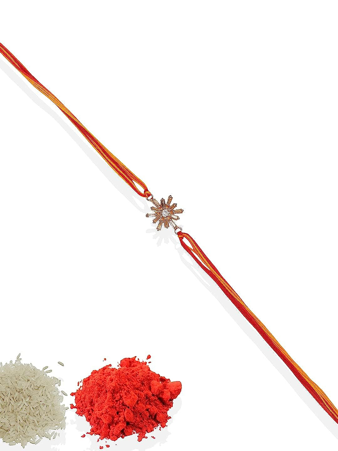 

AccessHer Stone Studded Rakhi, Gold