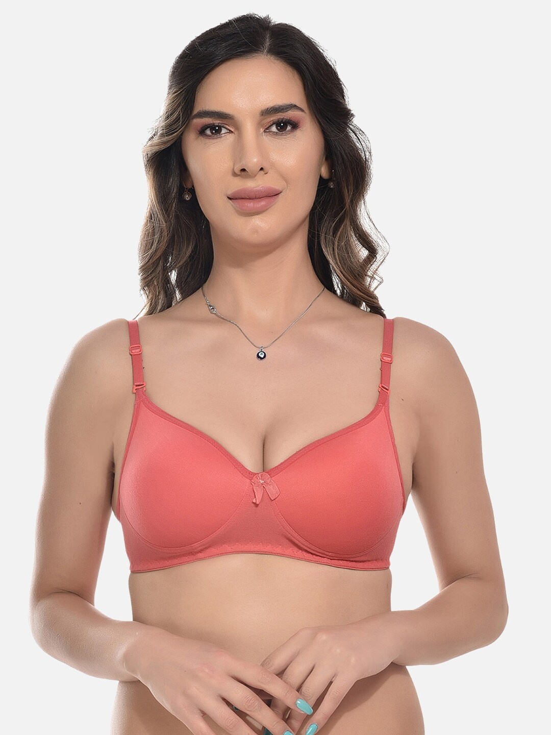 

StyFun Lightly Padded Full Coverage Bra, Peach