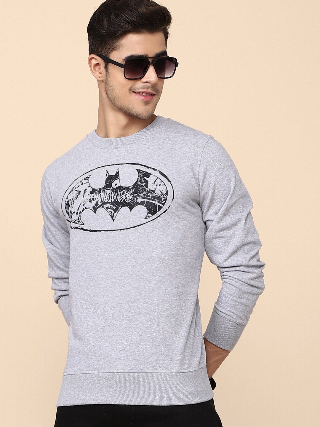 

Free Authority Batman Printed Cotton Sweatshirt, Grey