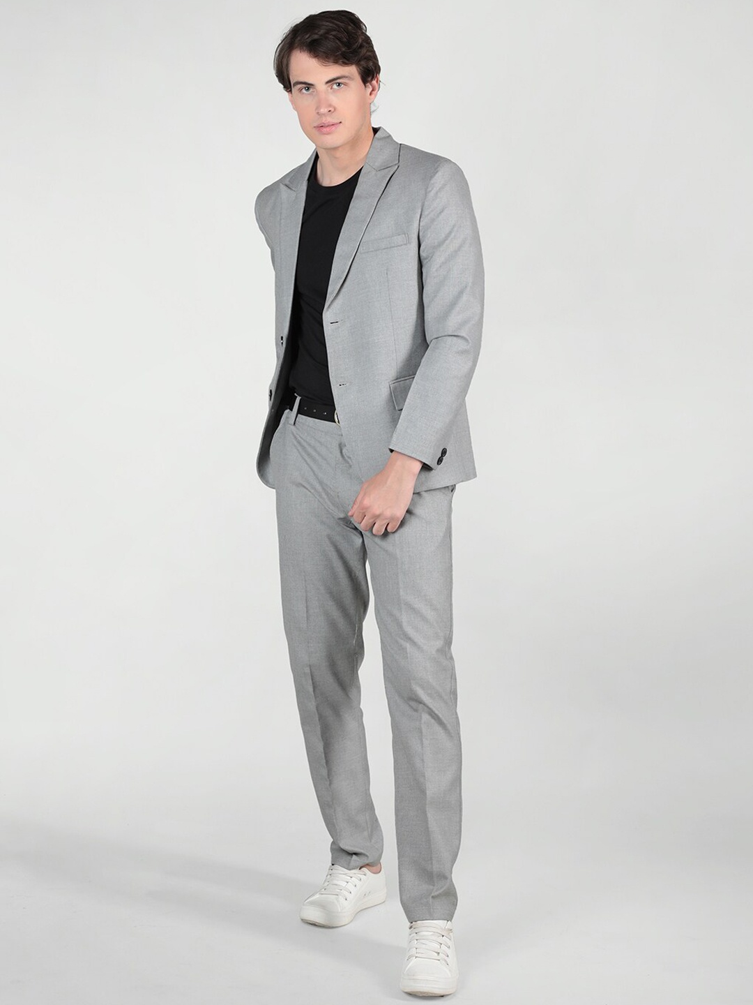 

Dlanxa Single-Breasted Two Piece Formal Suit, Grey