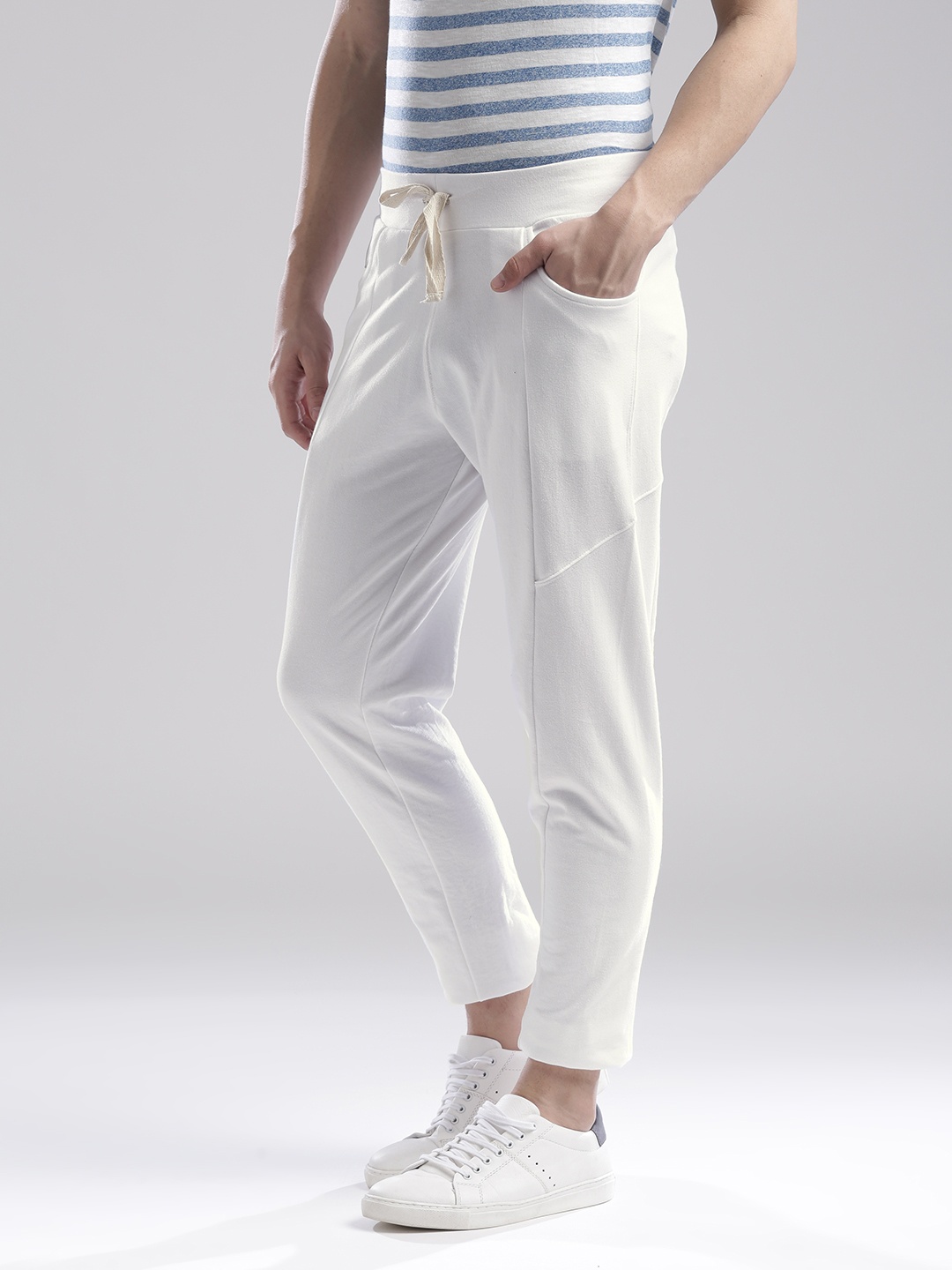 

Hubberholme White Panelled Track Pants