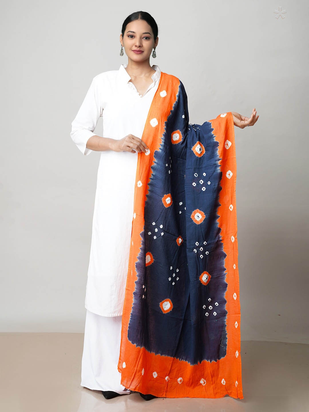 

Unnati Silks Bandhani Printed Pure Cotton Dupatta, Blue