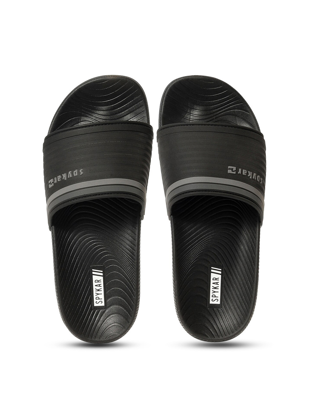 

SPYKAR Men Textured Sliders, Black