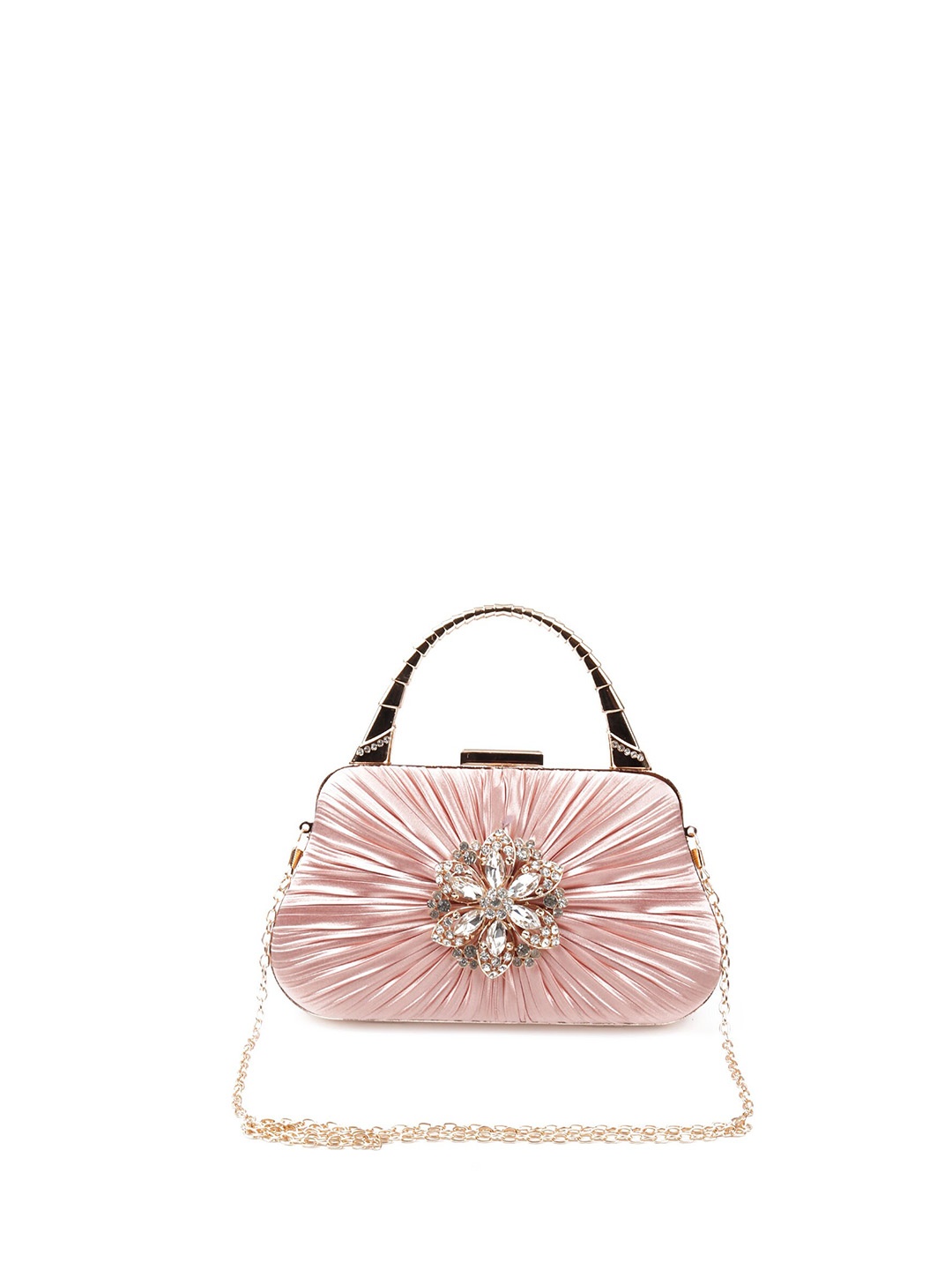 

ODETTE Embellished Box Clutch, Pink