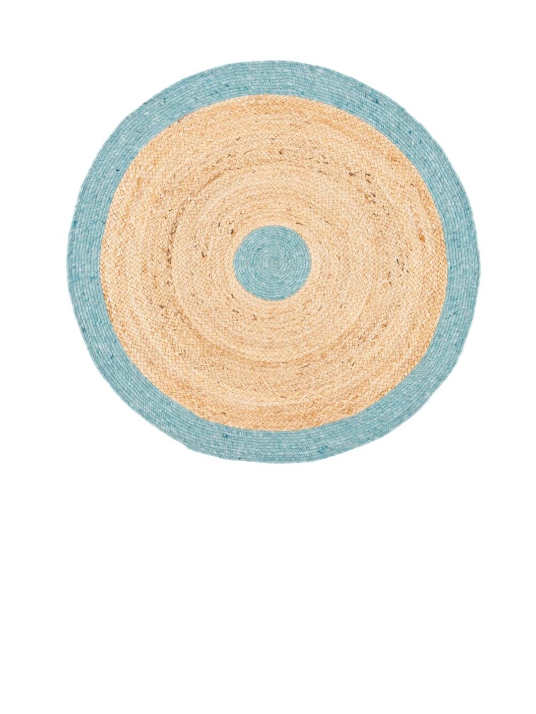 

Art Avenue Beige & Blue Colourblocked Round Jute Carpets