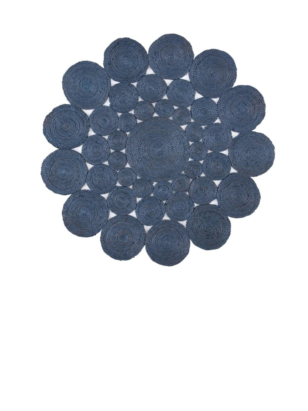 

Art Avenue TANSY Navy Blue Braided Round Jute Carpet