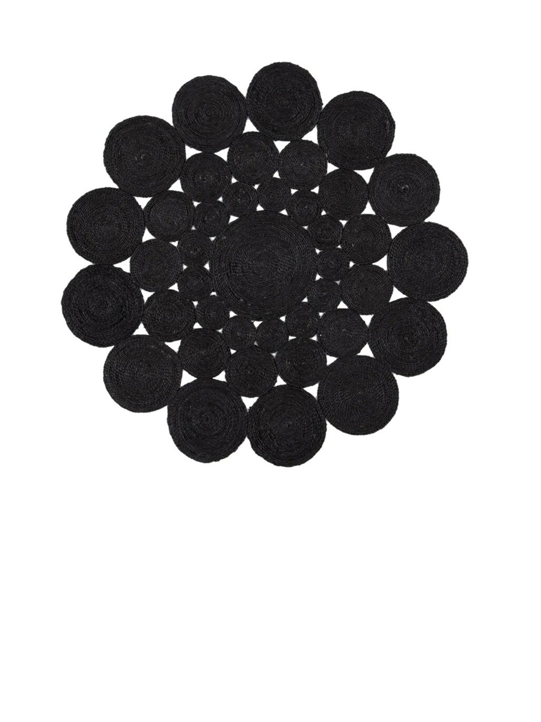 

Art Avenue Thyme Black Self-Designed Jute Carpet